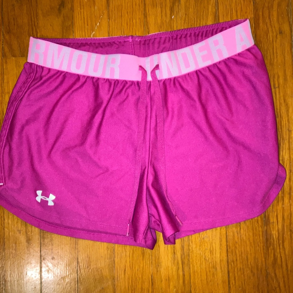 Under Armour size small pink shorts